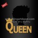 Black Girl Queen Heat Transfers Vinyl Glitter